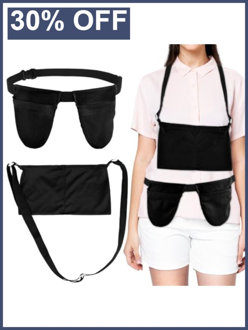 2pc Adjustable Surgery Drain Holder Belt Set Comfort Breathable Post-Op